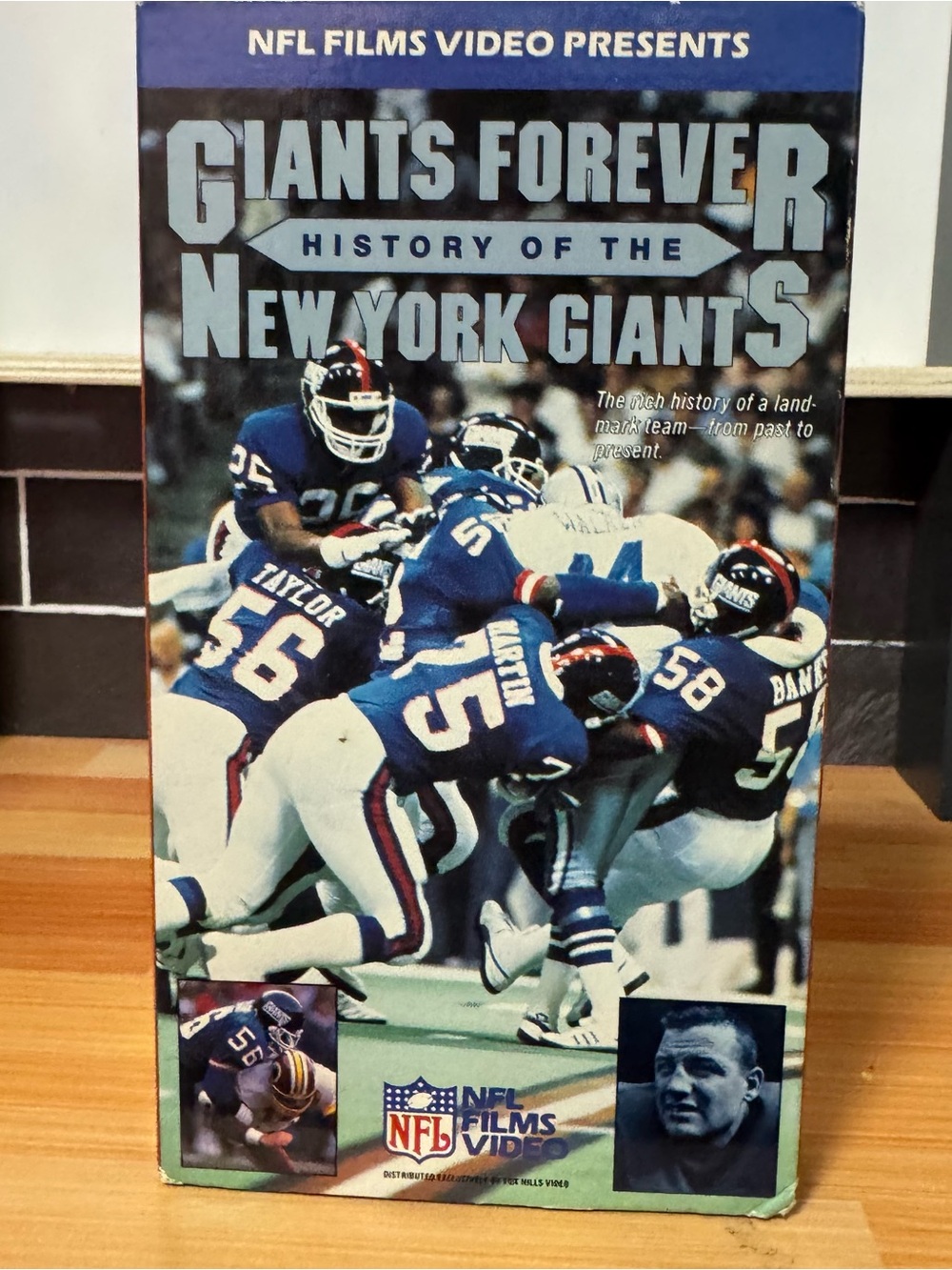 Source Unknown Giants Forever VHS - Blue and Orange Cover